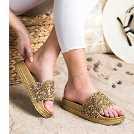 Seastar Pantofole alla moda sulla piattaforma d'argento d'oro 2