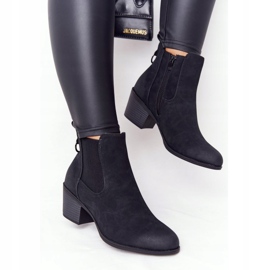 PJ1 Stivali caldi neri da donna Jodhpur Heel Trinity nero 1