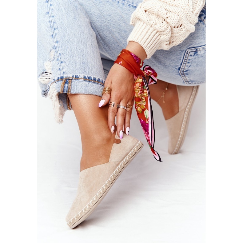 EVE Espadrillas Donna Velour Beige Vulcano 2