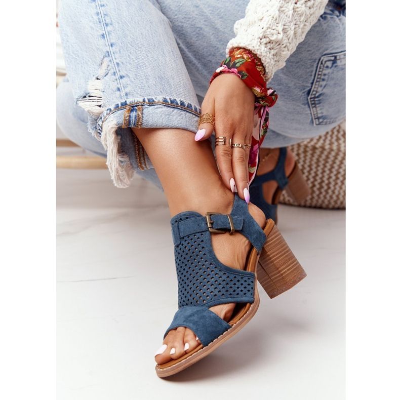 EVE Sandali traforati su un bar blu Hey Lover multicolore verde 2