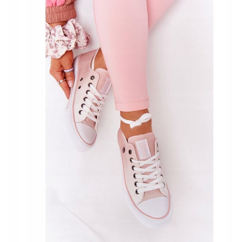 Sneakers da donna Big Star HH274127 Ombre Pink bianco rosa 2