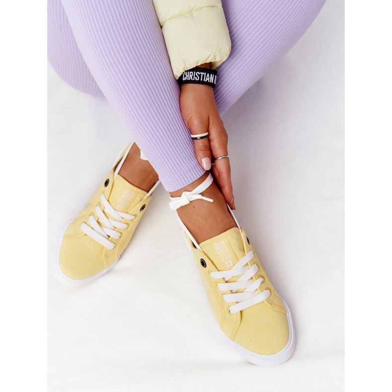 Sneakers da donna Big Star HH274062 Gialle giallo 2