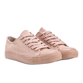 Sneakers Mara rosa in ecopelle scamosciata 1