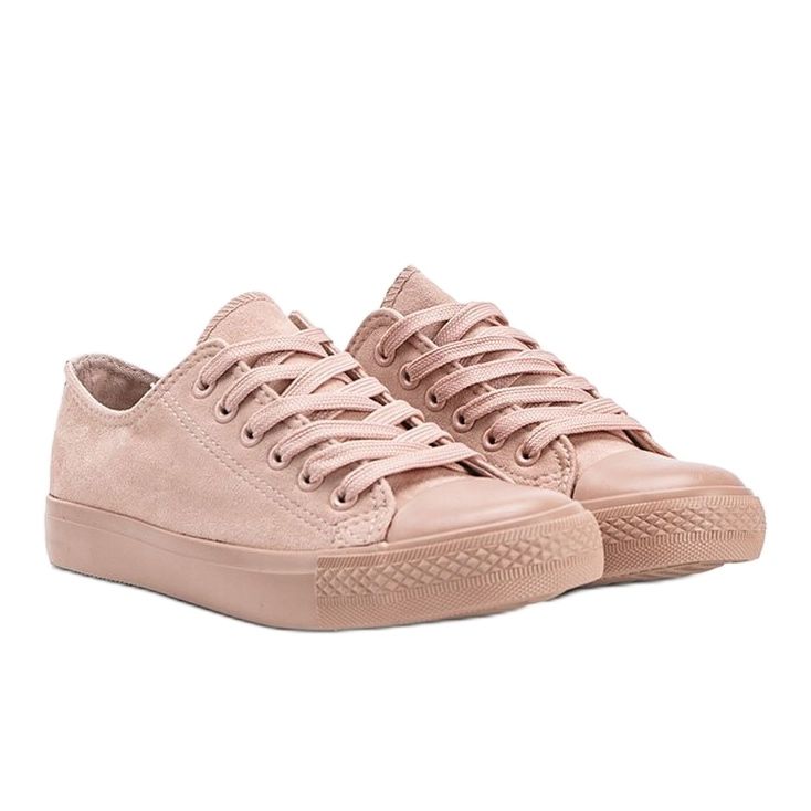 Sneakers Mara rosa in ecopelle scamosciata 1