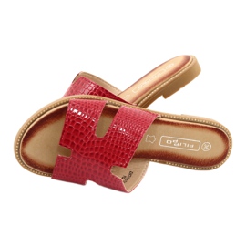 Filippo Flip verniciate rosse brillanti da donna rosso 4