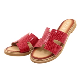 Filippo Flip verniciate rosse brillanti da donna rosso 2