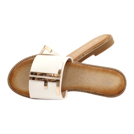 Filippo Pantofole bianche e dorate da donna alla moda bianca 4