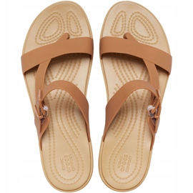 Crocs Sandali Donna Tulum Toe Post Caramel 206 108 277 marrone multicolore 1