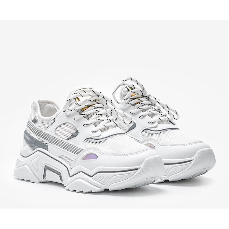 Sneakers bianche su una spessa suola Leanna bianco 1