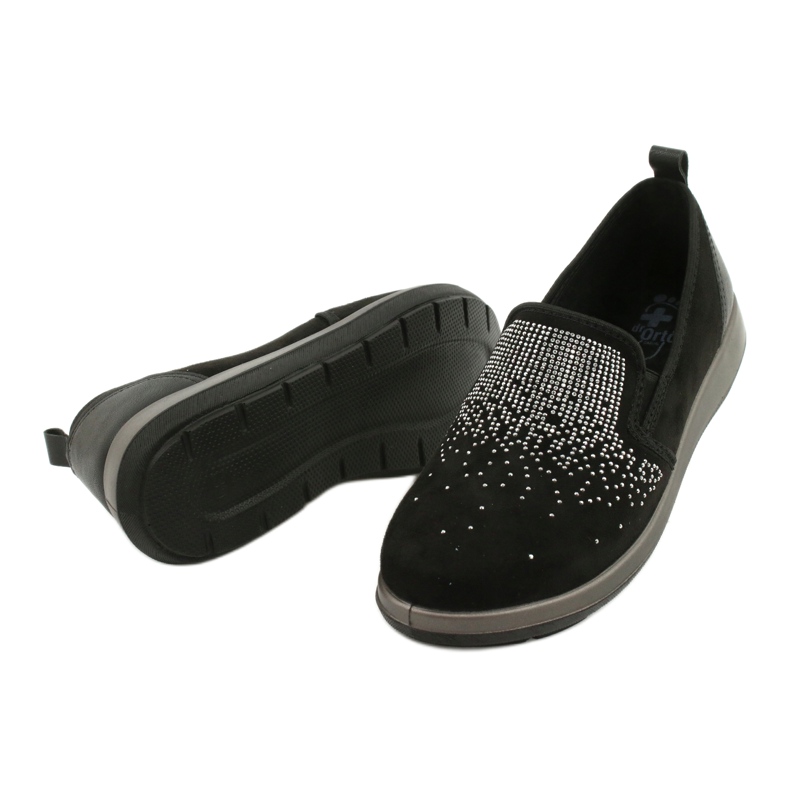 Scarpe da donna Befado 156D004 nero argento 4