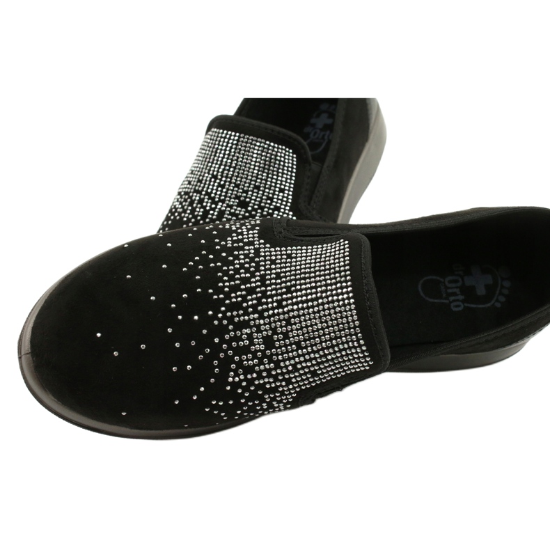 Scarpe da donna Befado 156D004 nero argento 5