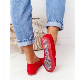 Mocassini in camoscio Sergio Leone MK722 Rosso 1