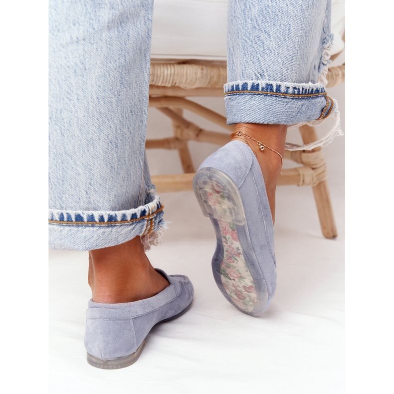 Mocassini Scamosciati Sergio Leone MK722 Blu 2