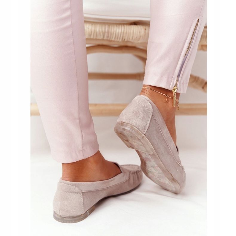 Mocassini in camoscio Sergio Leone MK722 Beige 1