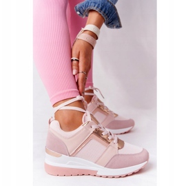 PS1 Sneakers con zeppa Rosa Bye Bye Love d'oro 1
