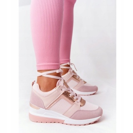 PS1 Sneakers con zeppa Rosa Bye Bye Love d'oro 2