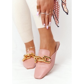 Pantofole Call On Me Rosa Con Tomaia E Catena 2