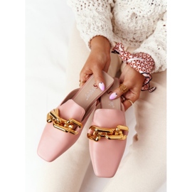 Pantofole Call On Me Rosa Con Tomaia E Catena 1