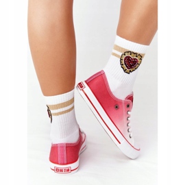 Sneakers da donna Big Star HH274130 Ombre Red bianco 2