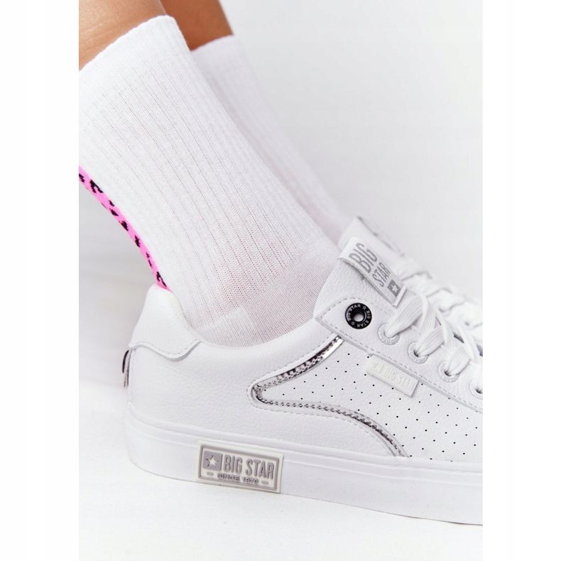 Sneakers da Donna in Pelle Big Star HH274075 Bianche e Argento bianca 1