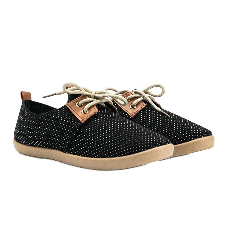 Sneakers nere a pois Dalia nero 1
