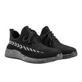 Scarpe sportive casual nere da uomo Christian nero grigio 1