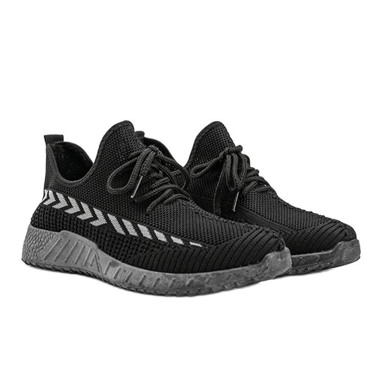 Scarpe sportive casual nere da uomo Christian nero grigio 1