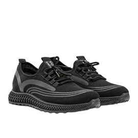 Keven scarpe sportive da uomo casual nere nero 1
