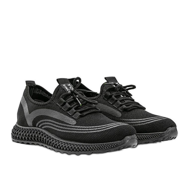 Keven scarpe sportive da uomo casual nere nero 1