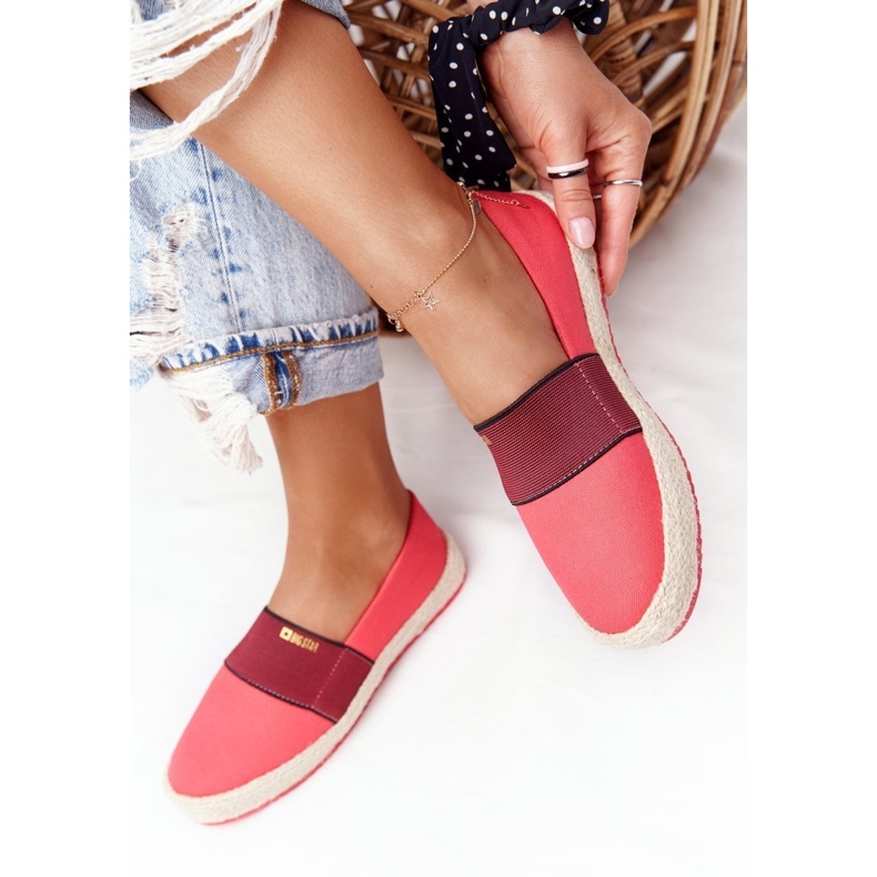Espadrillas rosse su suola intrecciata Big Star HH274478 rosso 2