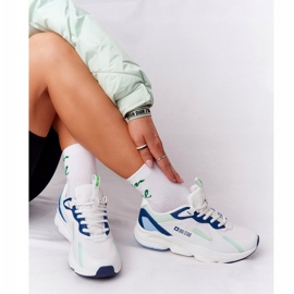 Scarpe Sportive Donna Memory Foam Big Star HH274810 Bianco-Verde blu 1