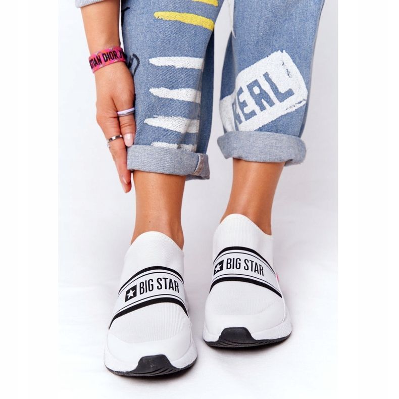 Scarpe Sportive Slip-On Memory Foam Big Star HH274538 Bianco 2