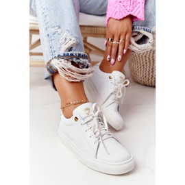 Sneakers da donna in pelle bianche Nicole 2640 bianca 1