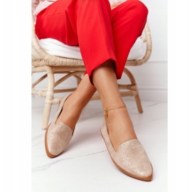 Mocassini Donna Sergio Leone MK700 Scamosciato Beige d'oro 2
