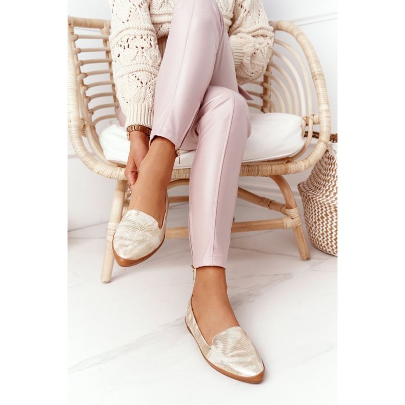 Mocassini Donna Sergio Leone MK700 Oro beige verde d'oro 2