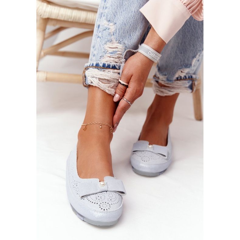 Rio Flore Ballerine Eco-Friendly in Pelle Blu 1