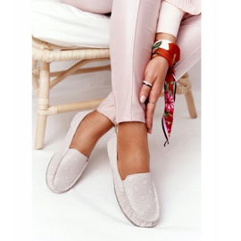 Mocassini in pelle ecologica Rio Flore Beige 2