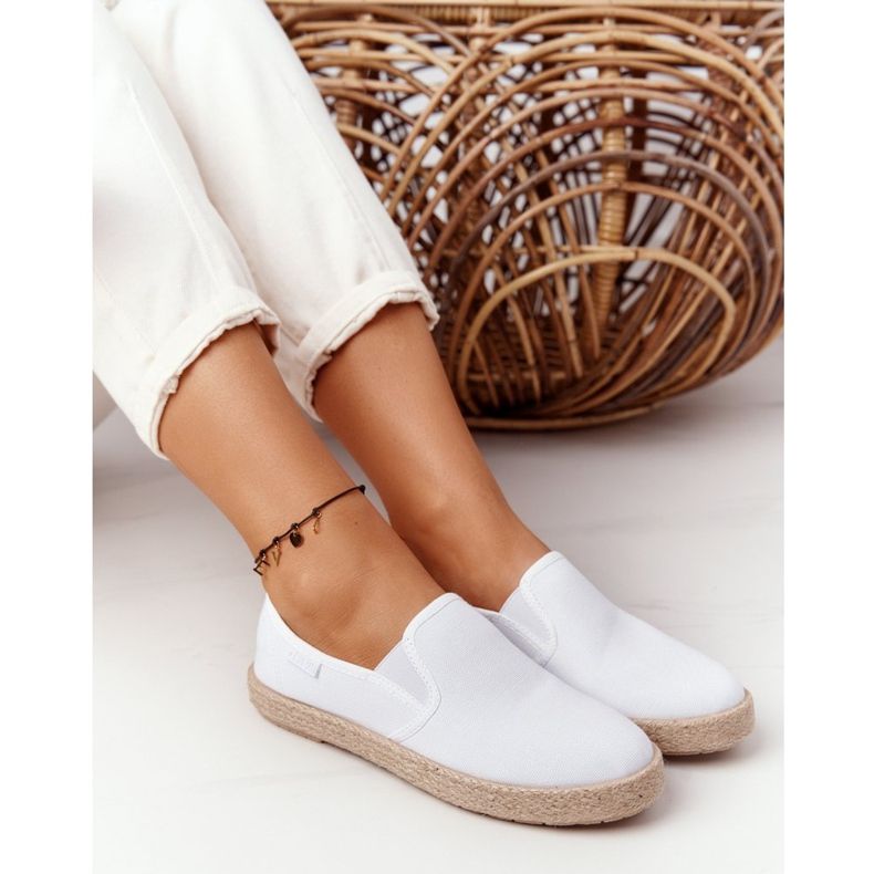 Espadrillas Su Suola Intrecciata Big Star DD274015 Bianco 1
