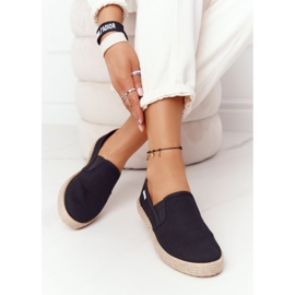 Espadrillas nere su suola intrecciata Big Star DD274017 nero 1
