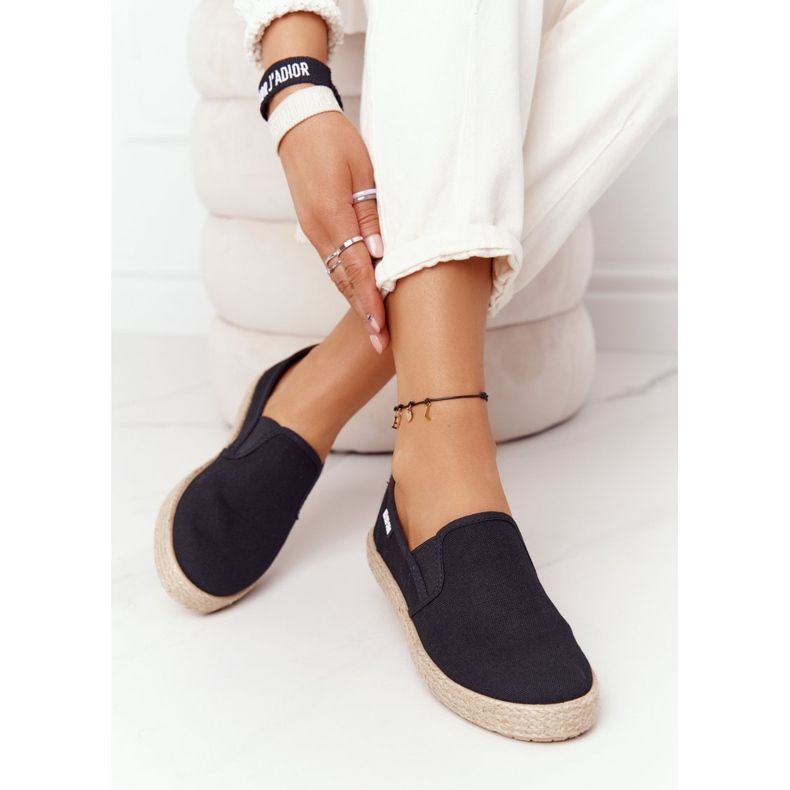 Espadrillas nere su suola intrecciata Big Star DD274017 nero 1