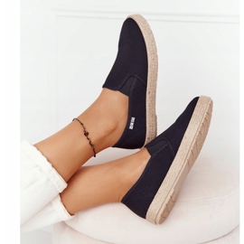 Espadrillas nere su suola intrecciata Big Star DD274017 nero 2