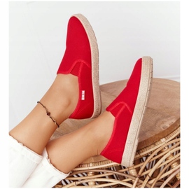 Espadrillas rosse su suola intrecciata Big Star DD274018 rosso 2