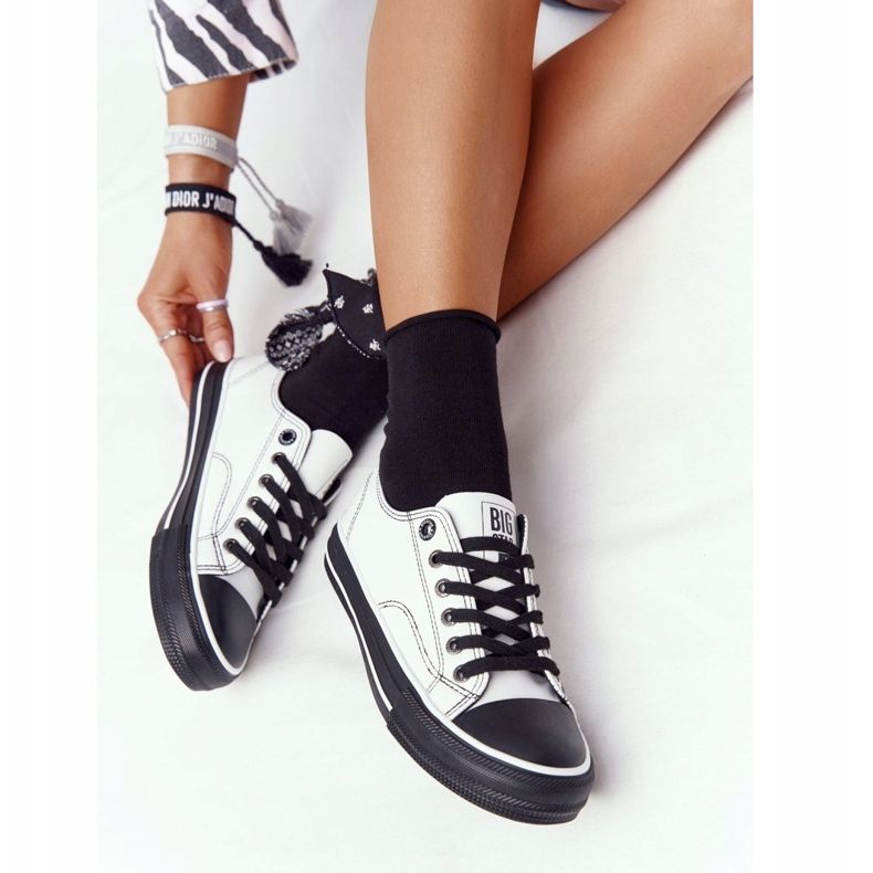 Sneakers da Donna in Pelle Big Star HH274147 Bianche e Nere bianca nero 1