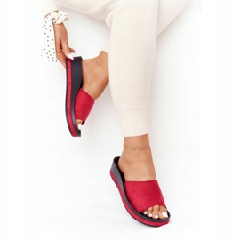 Ciabatte Con Zeppa Vinceza 21-17113 Rosse nero rosso 1