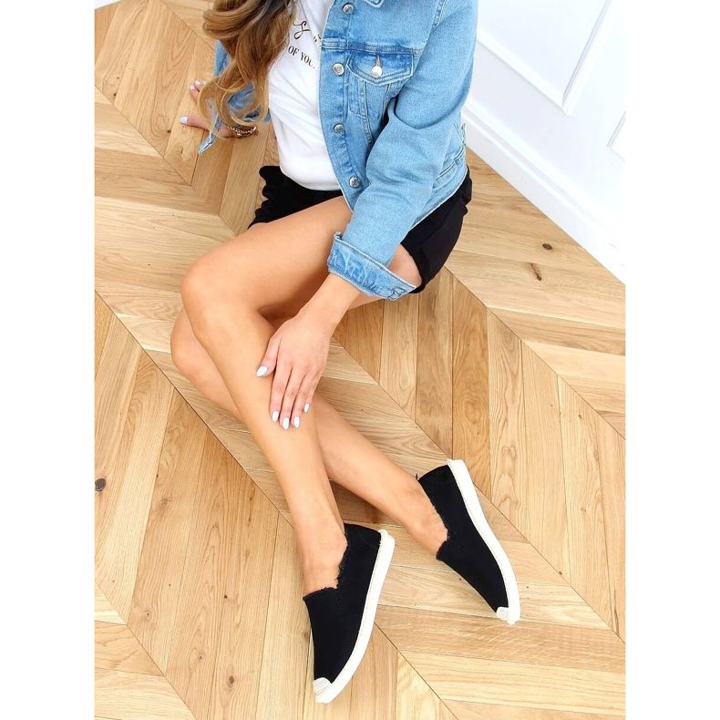 Espadrillas da donna nere 7105 Black nero 2
