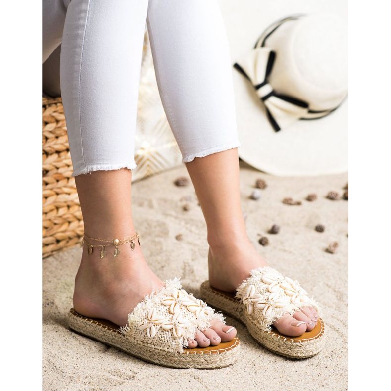 Seastar Espadrillas, Infradito Intrecciate Con Conchiglie beige 2