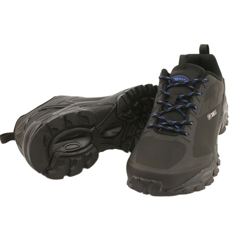 American Club Scarpe sportive allacciate ADI American soft-shell impermeabile HL17 nero blu 2
