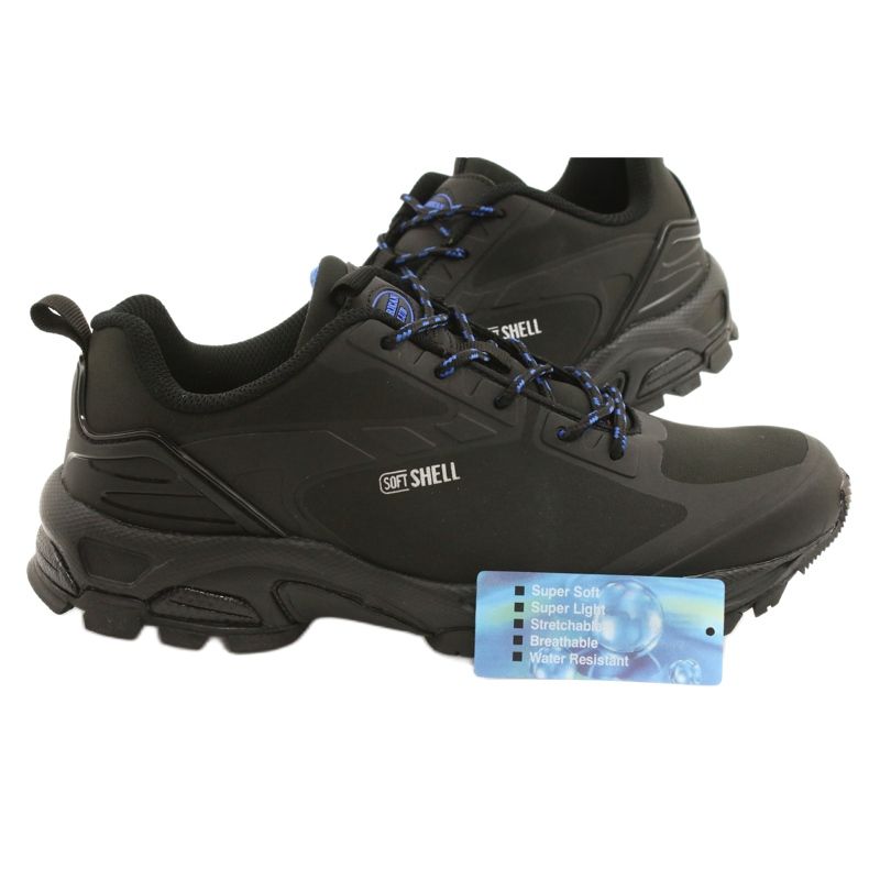American Club Scarpe sportive allacciate ADI American soft-shell impermeabile HL17 nero blu 4