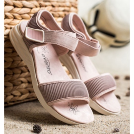 Evento Sandali Comodi Con Velcro 20SD88-2022 rosa 1