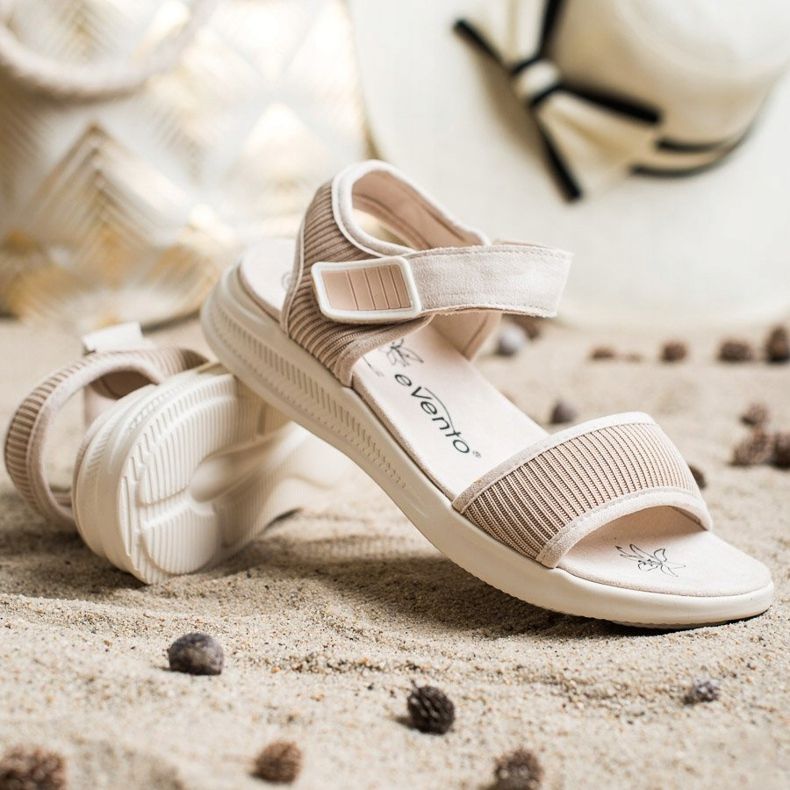 Comodi sandali in velcro Evento 20SD88-2022 beige 1